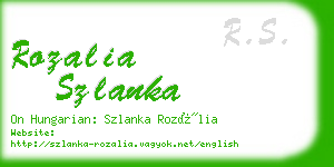 rozalia szlanka business card